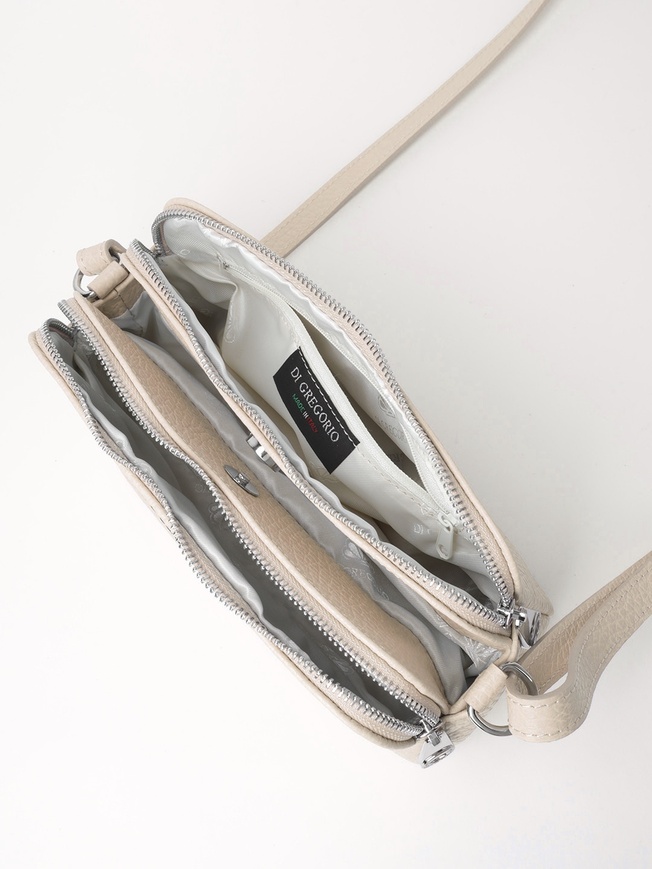 Компактная сумка кросс-боди из натуральной зернистой кожи