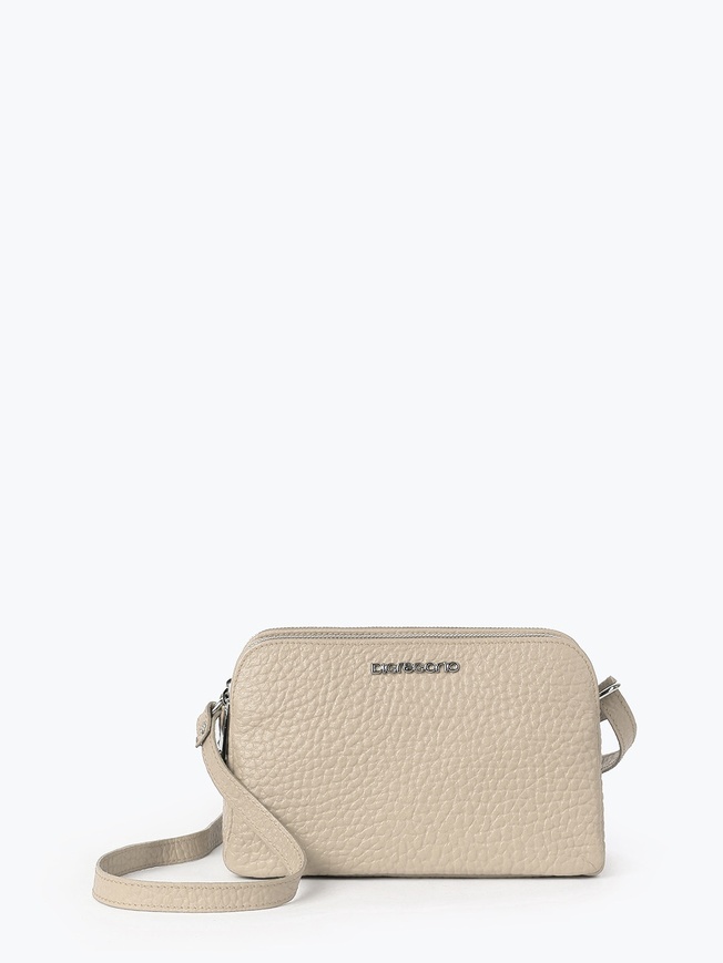 Компактная сумка кросс-боди из натуральной зернистой кожи