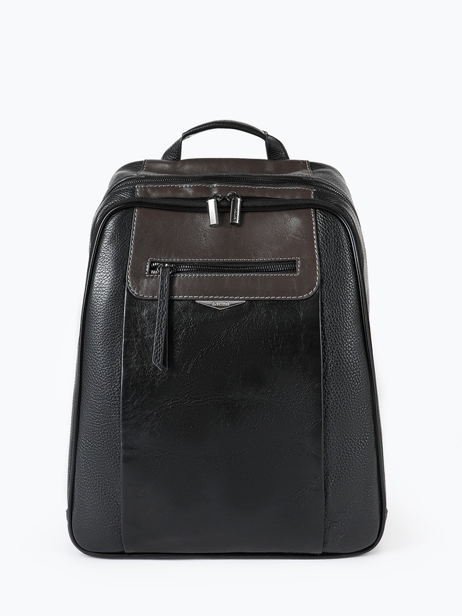 Мужской рюкзак из натуральной кожи черного цвета