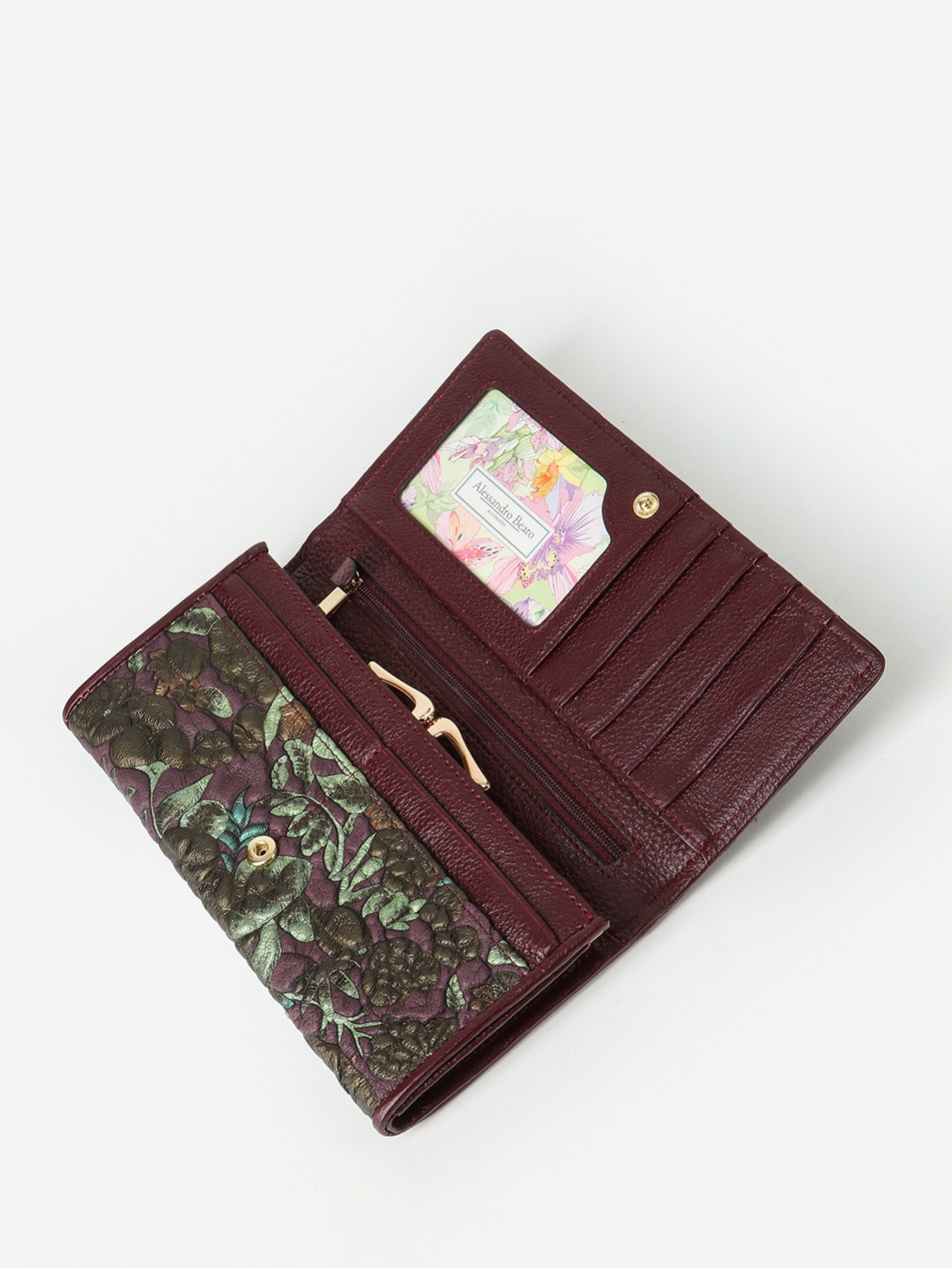 Фото Классический женский кошелек из мягкой кожи с объемным тиснением букле Кошельки