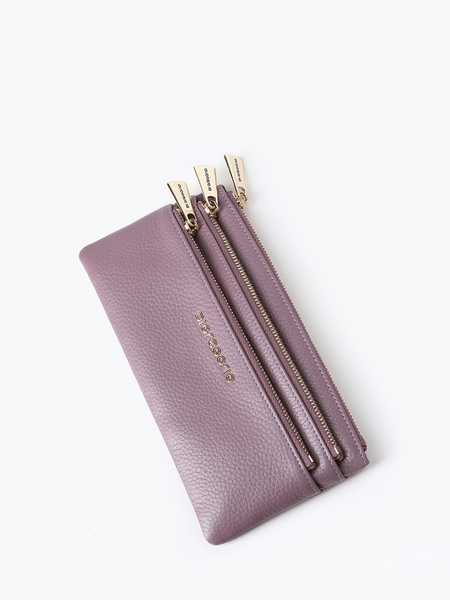 Женский кошелек-клатч из мягкой кожи с золотистой цепочкой-браслетом