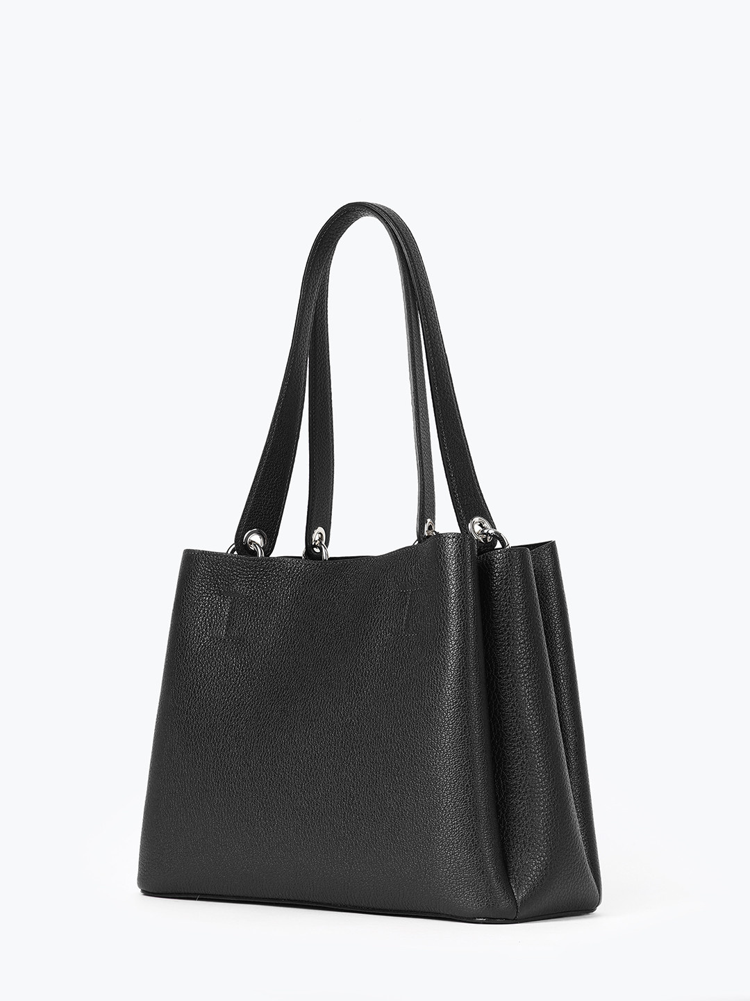 Фото Женская сумка-тоут черного цвета с тремя отделениями Классические сумки