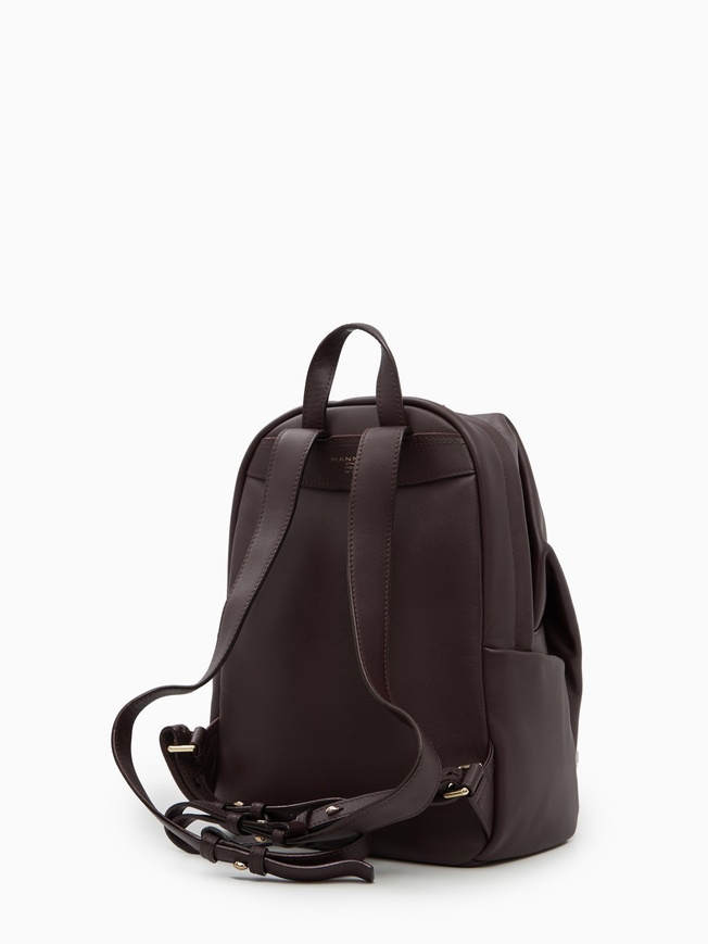 Женский рюкзак-сумка из гладкой кожи