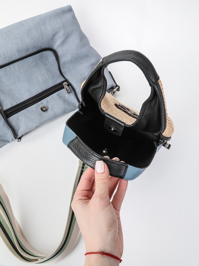 Женская комбинированная сумка-трансформер с отстегивающимися карманами