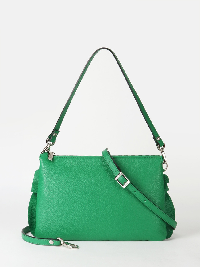 Женская сумка-клатч из мягкой кожи с двумя ремешками