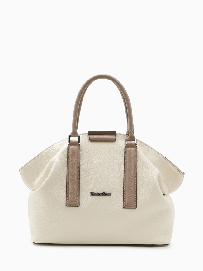 Женская сумка-тоут среднего размера из плотной зернистой кожи