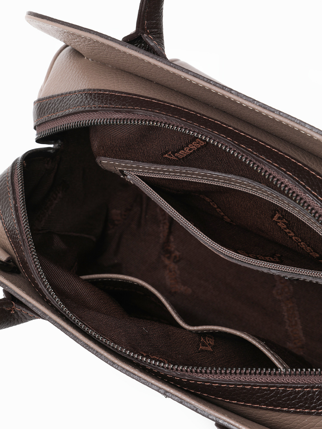 Фото Сумка-тоут из плотной кожи с двумя боковыми карманами Классические сумки