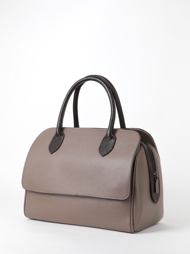 Сумка-тоут из плотной кожи с двумя боковыми карманами