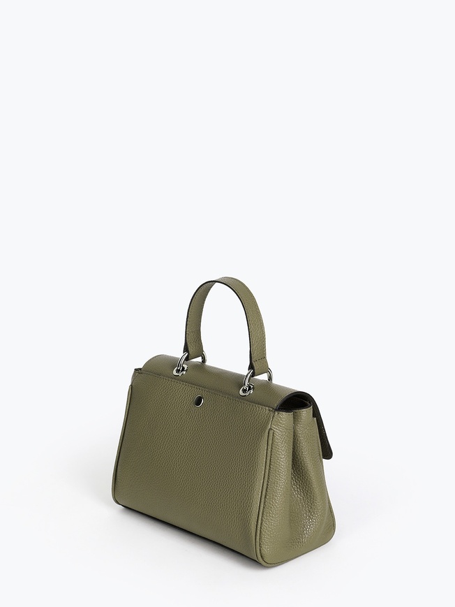 Сумка-сэтчел среднего размера из плотной фактурной кожи