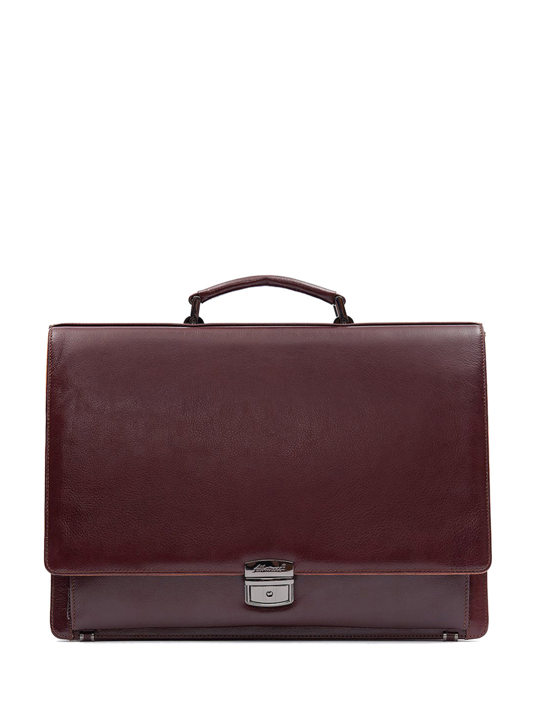 Изображение Мужской портфель из натуральной кожи коричневого цвета Albatross 3872 brown Фото Мужской портфель из натуральной кожи коричневого цвета Портфели