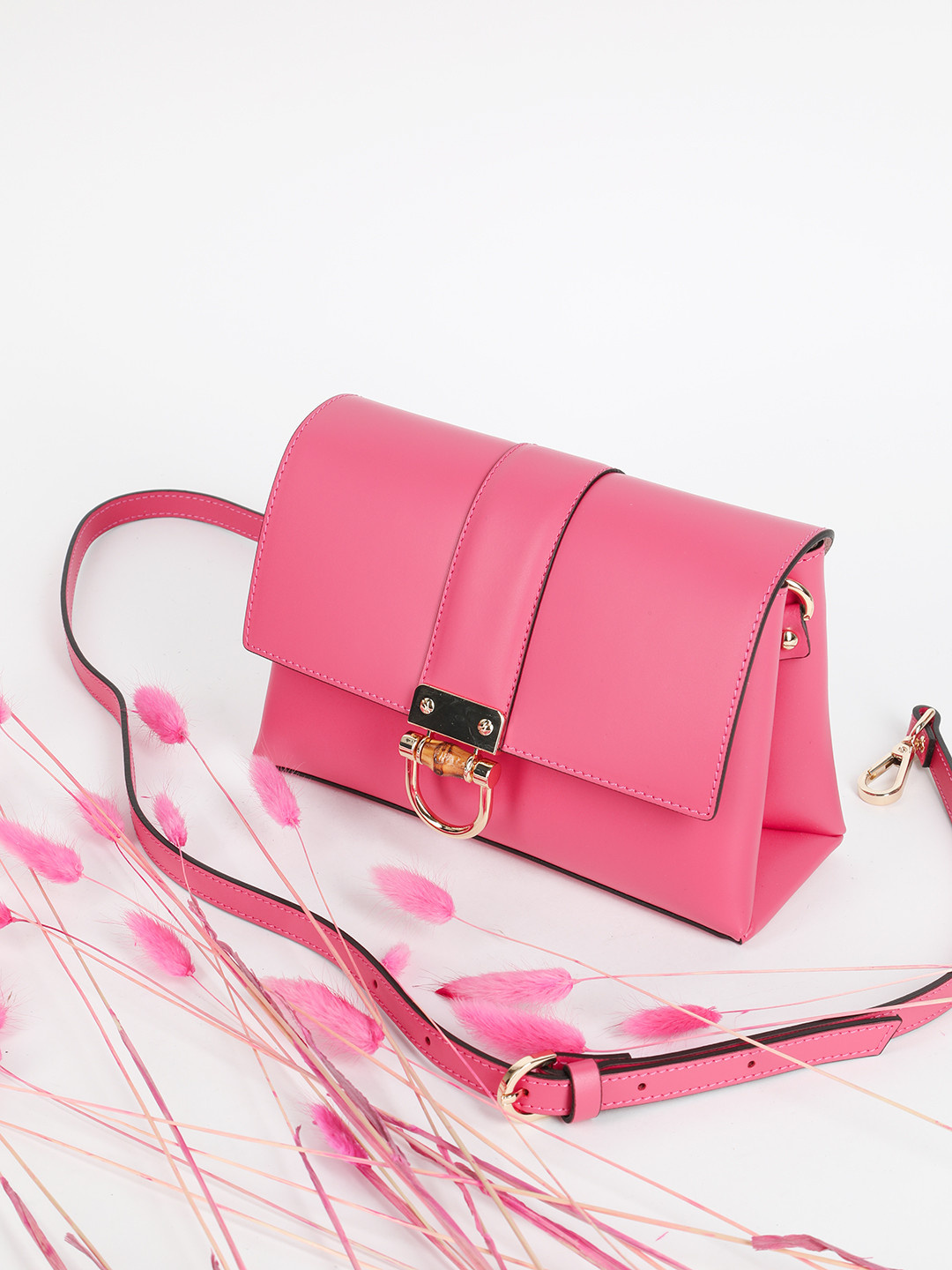 Изображение Женская сумка кросс-боди из гладкой кожи Gianni Notaro 406 ruga fuxia Фото Женская сумка кросс-боди из гладкой кожи Сумки кросс-боди