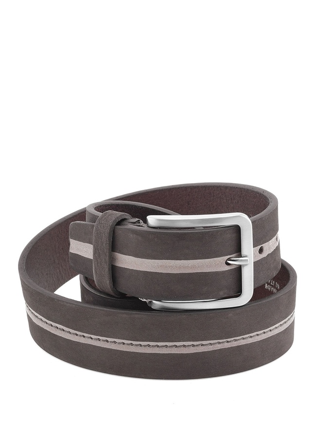 Широкий мужской ремень из натурального нубука коллекции 