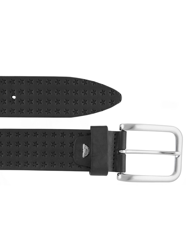 Широкий ремень Italico-Tuscania из гладкой кожи с узором из пятиконечных звезд
