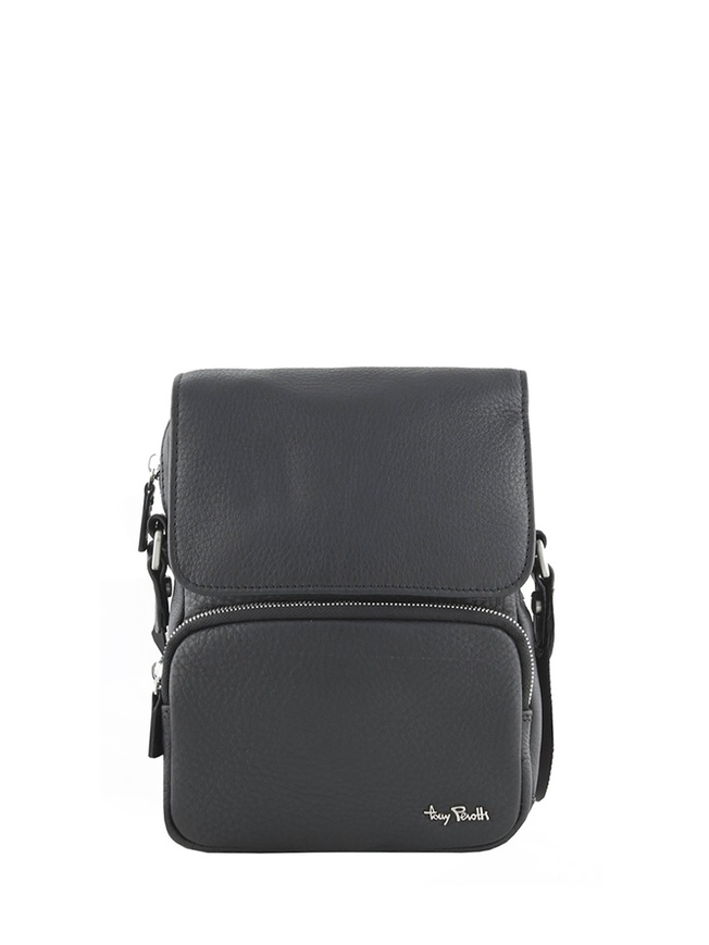 Сумка через плечо из мягкой кожи черного цвета коллекции 