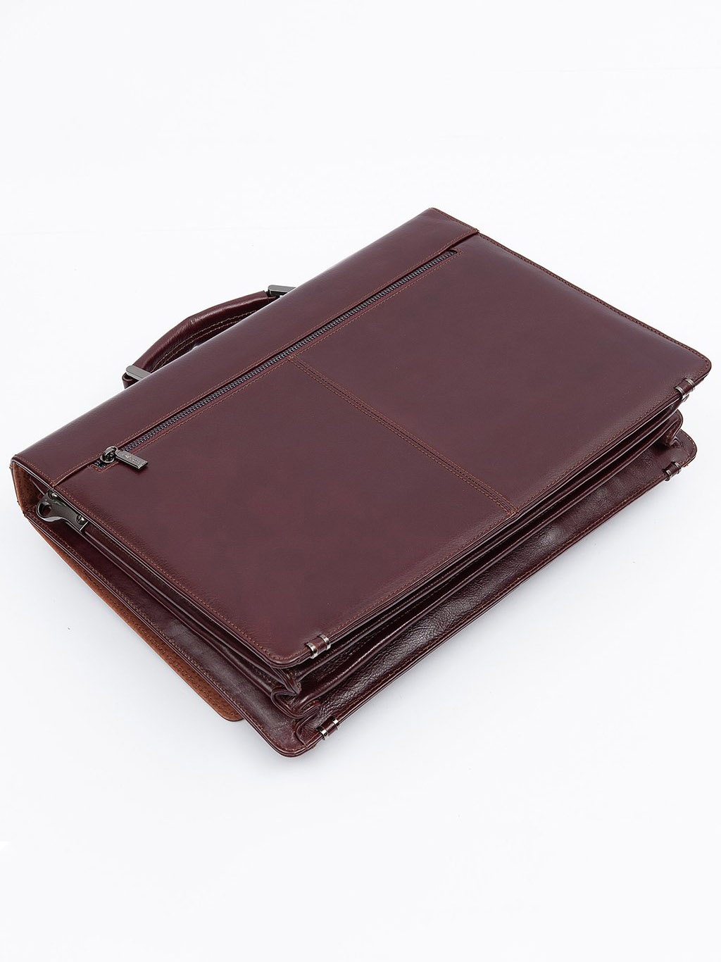 Изображение Мужской портфель из натуральной кожи коричневого цвета Albatross 3872 brown Фото Мужской портфель из натуральной кожи коричневого цвета Портфели