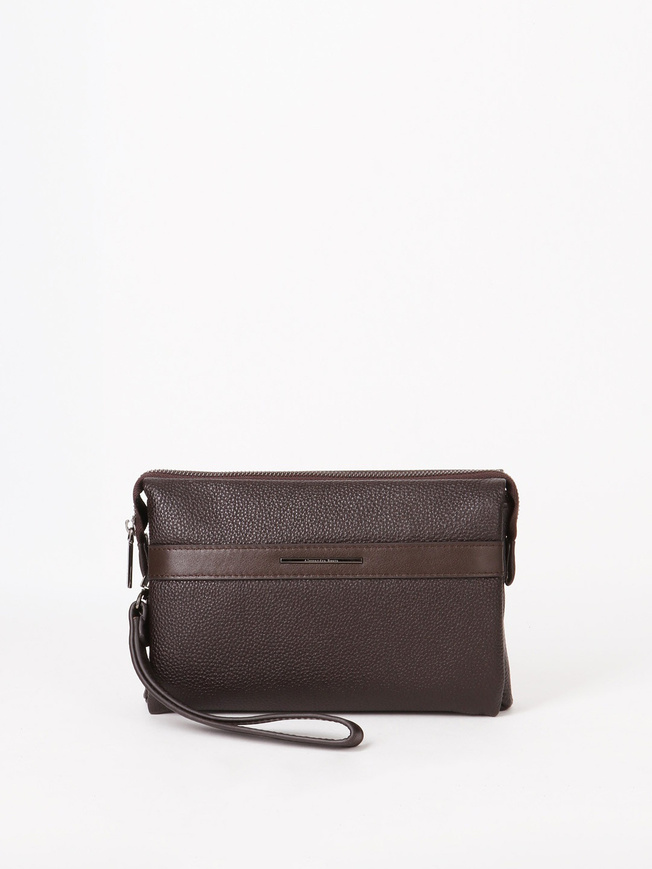 Мужской клатч из натуральной кожи коричневого цвета