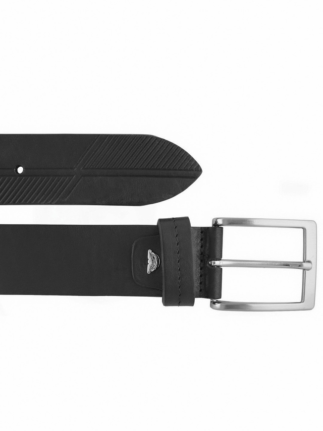 Широкий мужской ремень для джинс из гладкой кожи с произвольным орнаментом