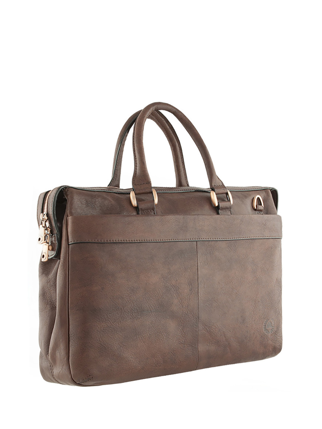 Фото Мужская бизнес-сумка из натуральной винтажной кожи коллекции 