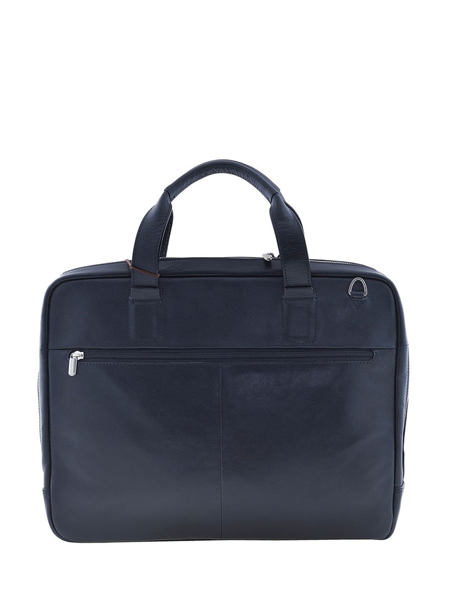 Мужская бизнес сумка из глянцевой кожи с матовым эффектом 