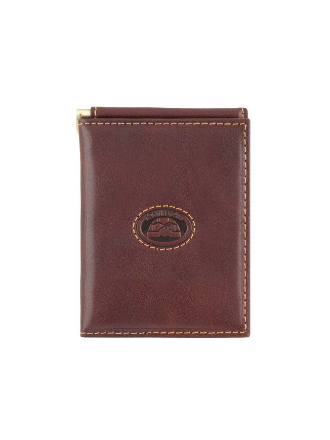 Зажим для купюр из кожи Italico - Tuscania коричневого цвета