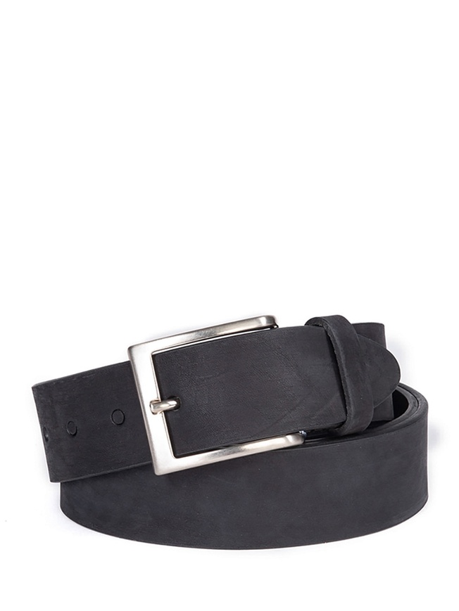 Мужской ремень для джинс из темно-серого нубука коллекции 