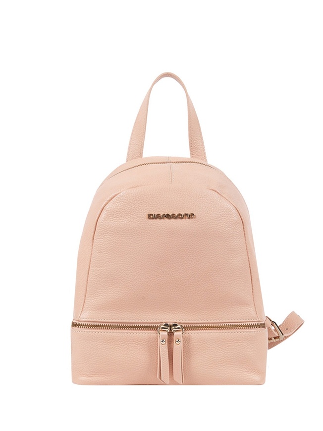 Очаровательный женский рюкзак из мягкой нюдовой кожи