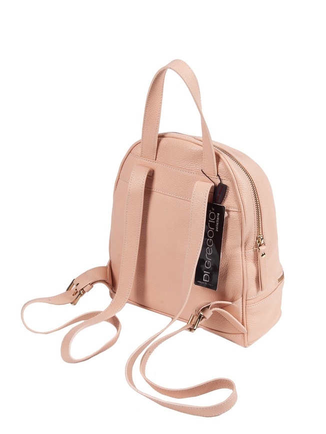 Очаровательный женский рюкзак из мягкой нюдовой кожи