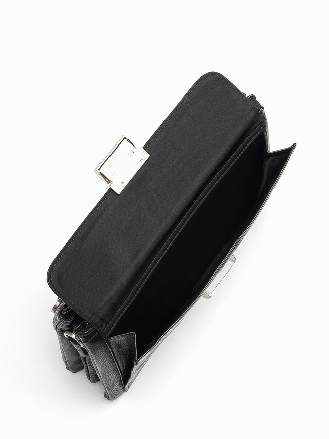 Сумка-клатч из мягкой кожи черного цвета