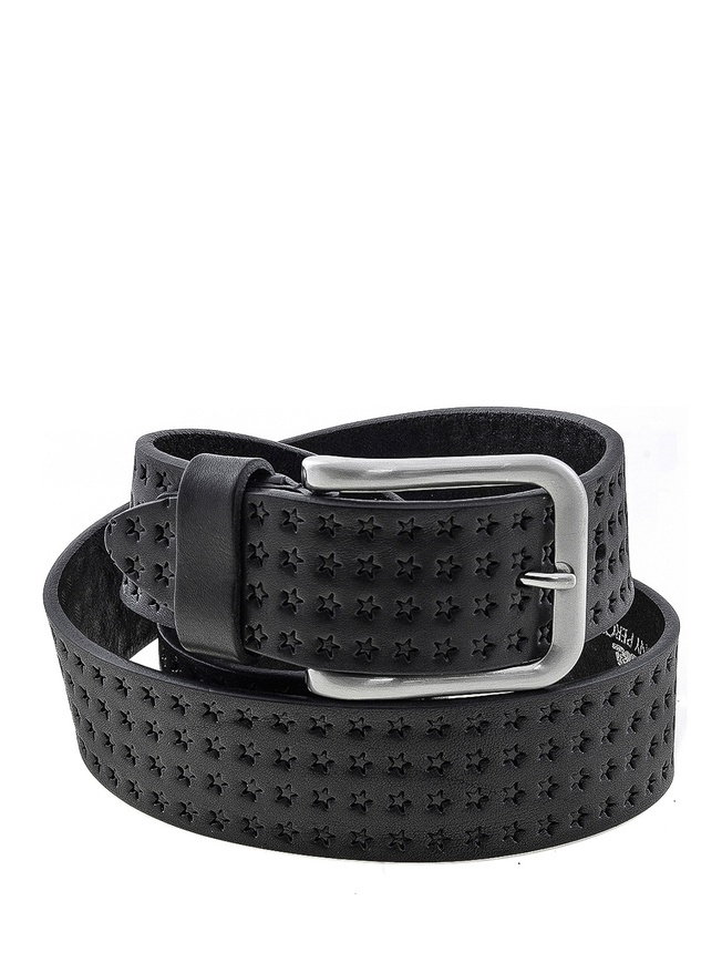 Широкий ремень Italico-Tuscania из гладкой кожи с узором из пятиконечных звезд