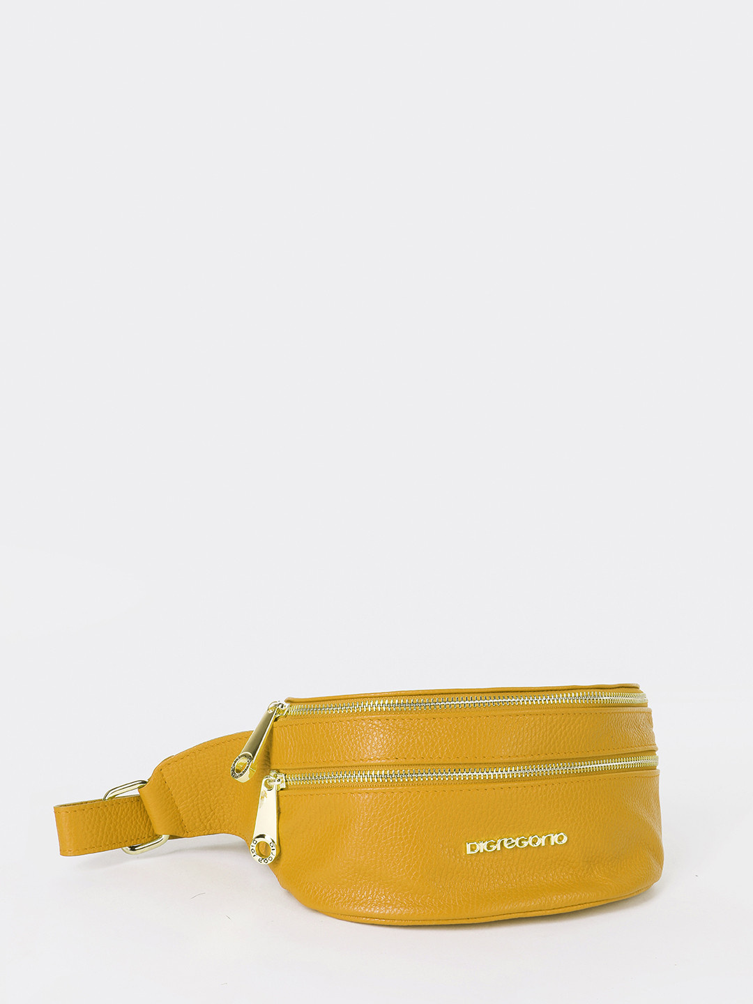 Фото Женская поясная сумка из натуральной кожи желтого цвета Сумки на пояс